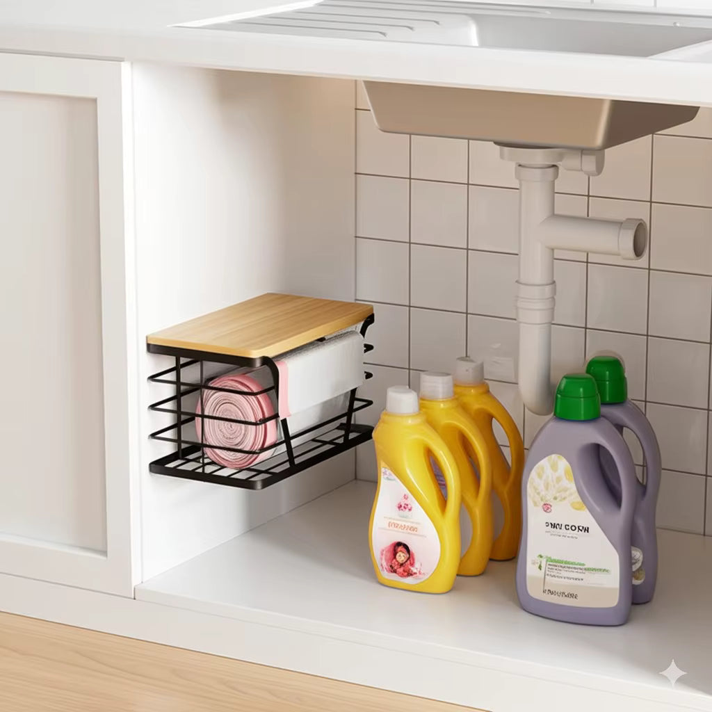 2-Pack Modern Bamboo Storage Organizers